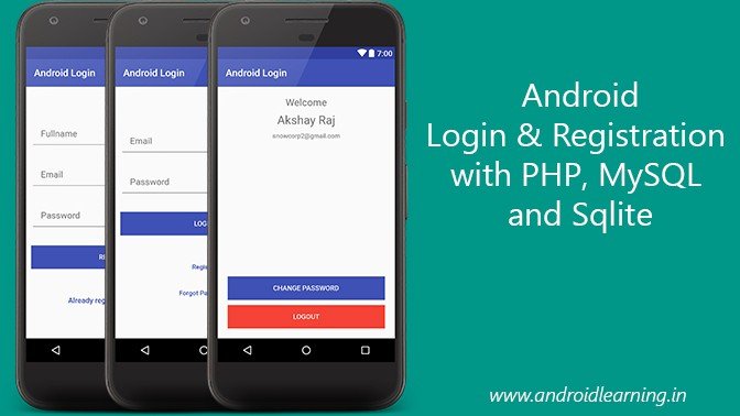 Android Login Registration System with PHP, MySQL, Sqlite