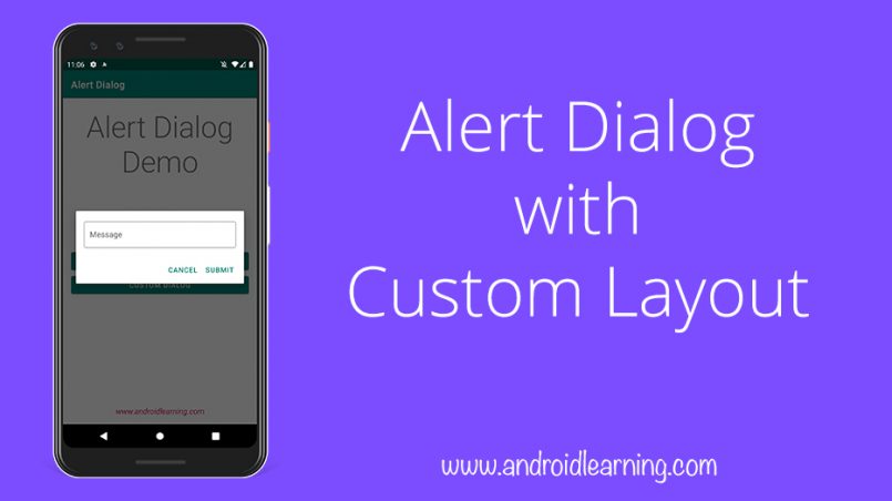 Alert Dialog with Custom Layout